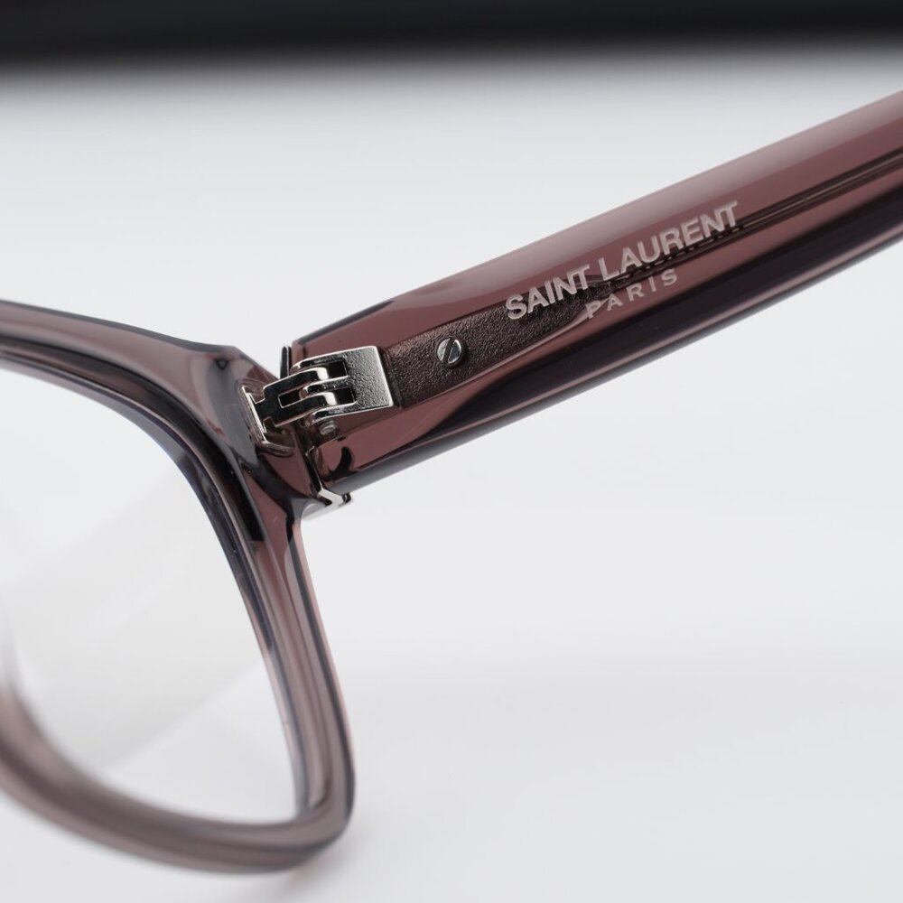 Saint Laurent SLM118 003 Square Eyeglasses – Brown 52mm - Picture 8 of 10